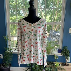 ⛄️ 50% off ⛄️ Festive Pajama Top with Holiday Dachshunds